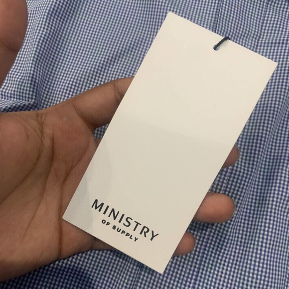 MINISTRY OF SUPPLY Gemini Woven Shirt Mens Size XXL Standard Blue NWT $125 - Picture 7 of 11